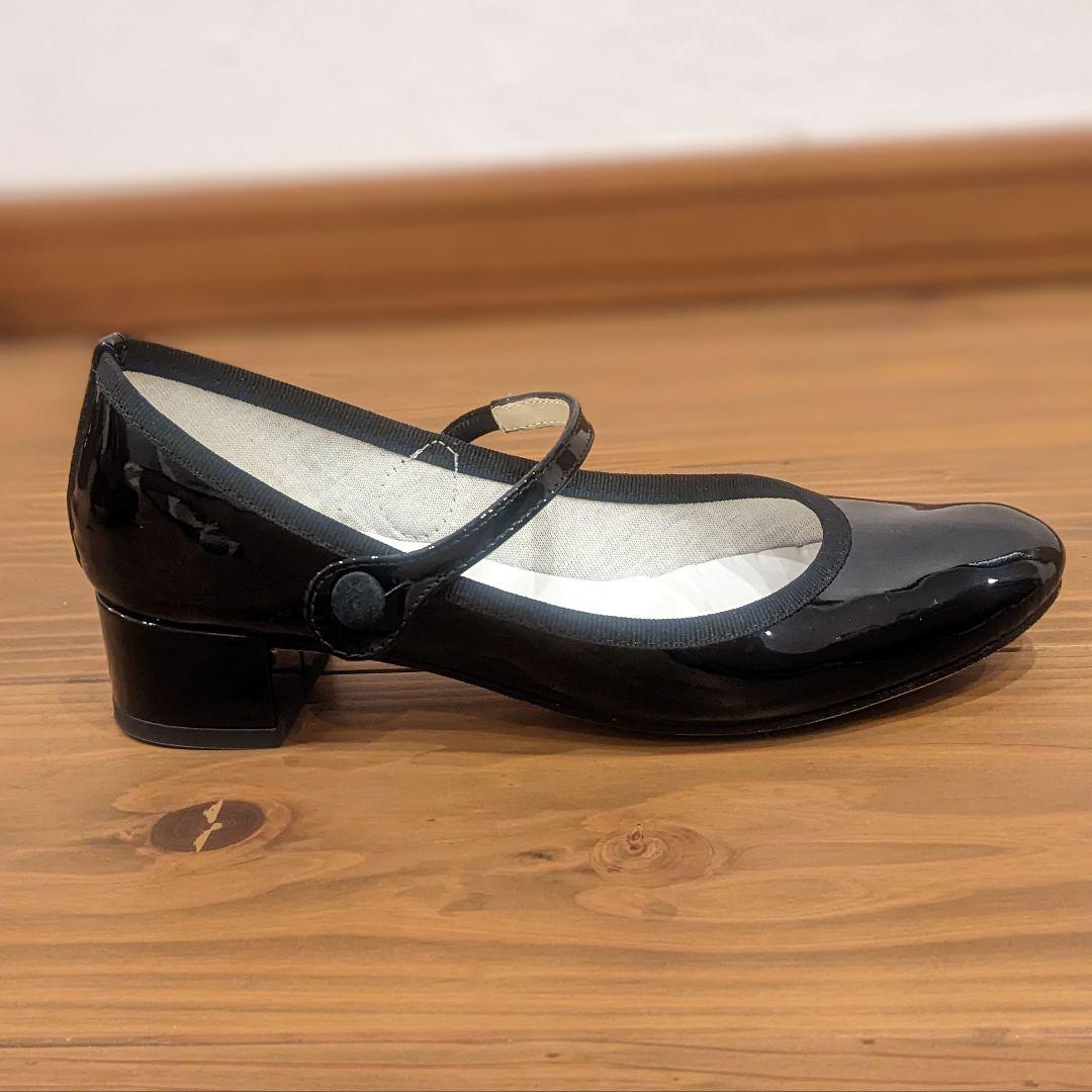 【セール中!!】証明書付 Repetto Rose メリージェーン 黒 エナメル