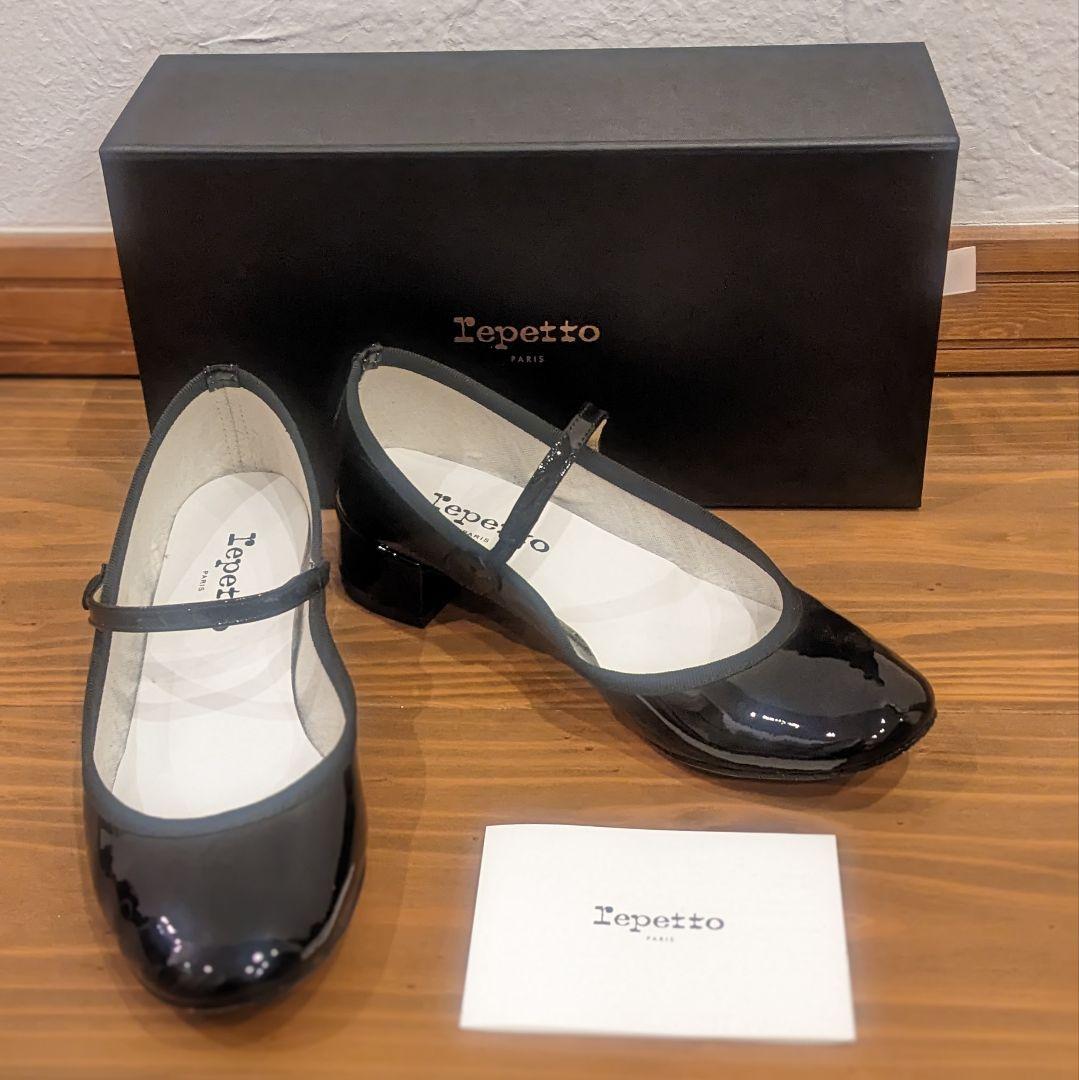 【セール中!!】証明書付 Repetto Rose メリージェーン 黒 エナメル