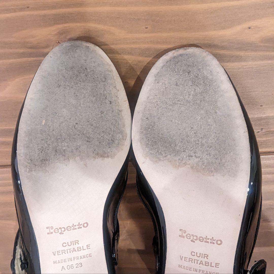 【セール中!!】証明書付 Repetto Rose メリージェーン 黒 エナメル