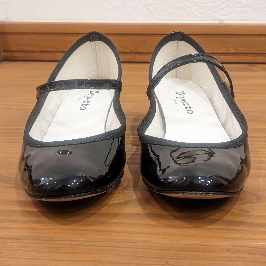 【セール中!!】証明書付 Repetto Rose メリージェーン 黒 エナメル