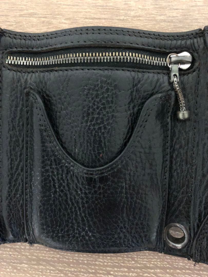 クロムハーツ3フォールド　セメタリークロスパッチ　ヘビーレザー