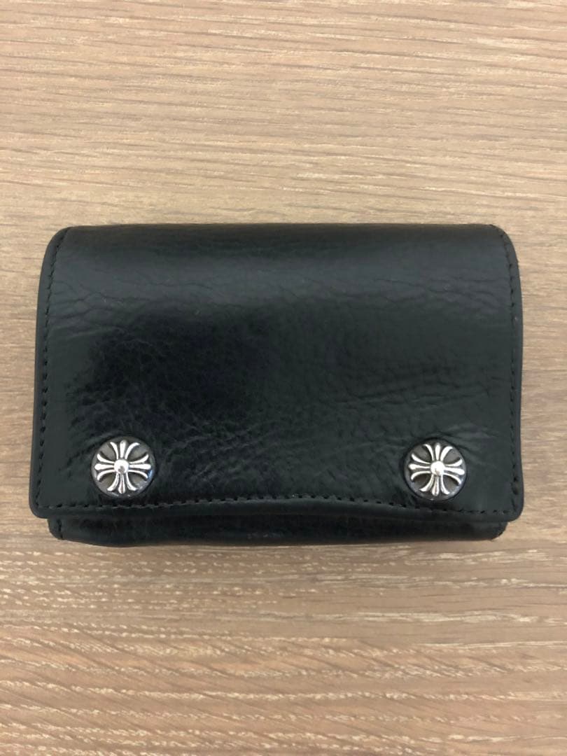 クロムハーツ3フォールド　セメタリークロスパッチ　ヘビーレザー