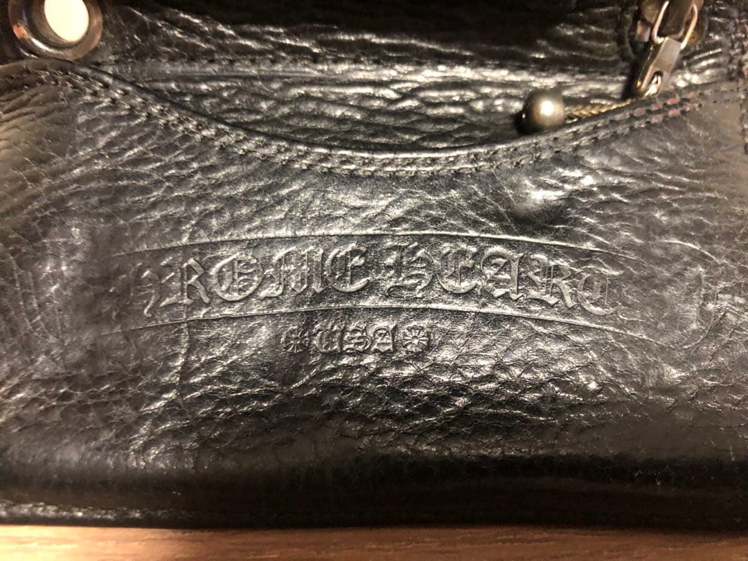 クロムハーツ3フォールド　セメタリークロスパッチ　ヘビーレザー