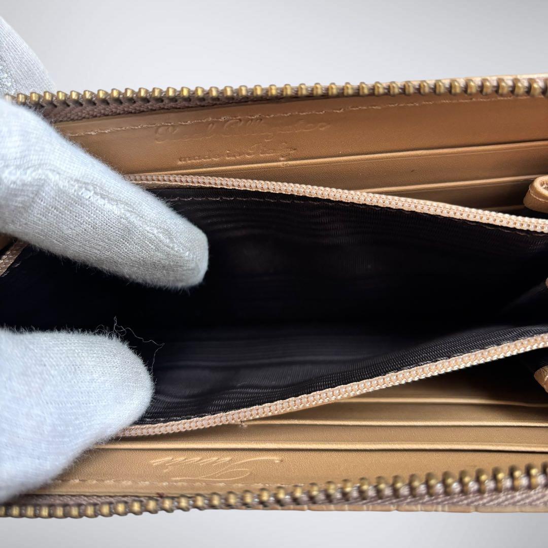 【限界価格/未使用級】 シルヴァーノビアジーニ tutu 長財布 ナイルクロコ