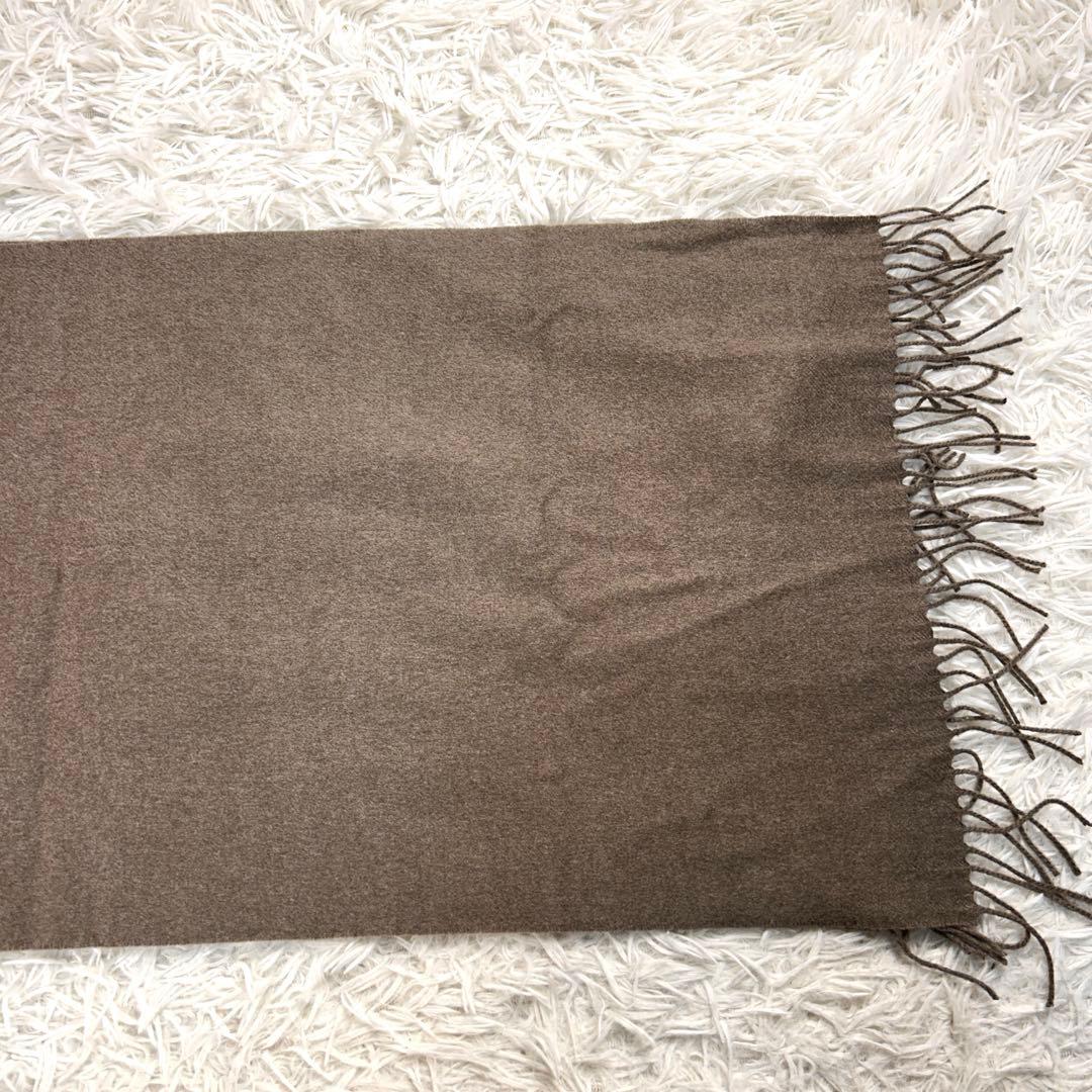 【美品】ブリオーニ　ロングマフラー　シルク100%　ブラウン　イタリア製