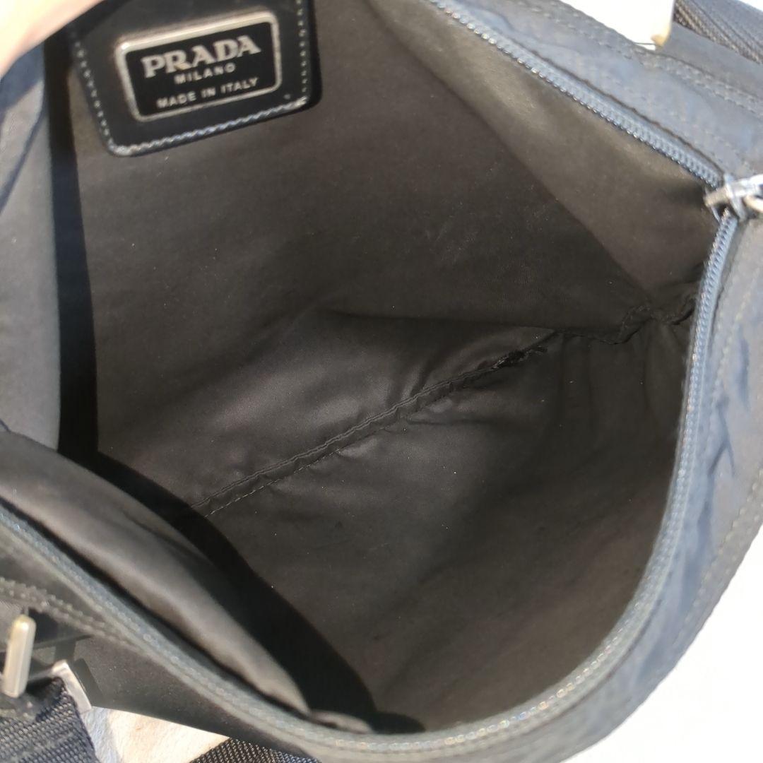 美品 プラダ サコッシュ ショルダーバッグ ブラック 三角ロゴ テスートナイロン