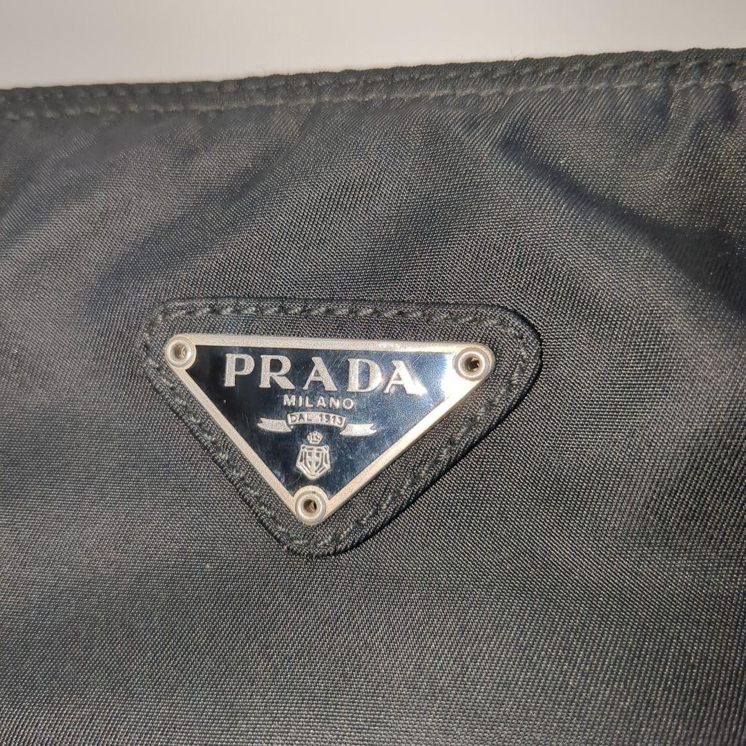 美品 プラダ サコッシュ ショルダーバッグ ブラック 三角ロゴ テスートナイロン