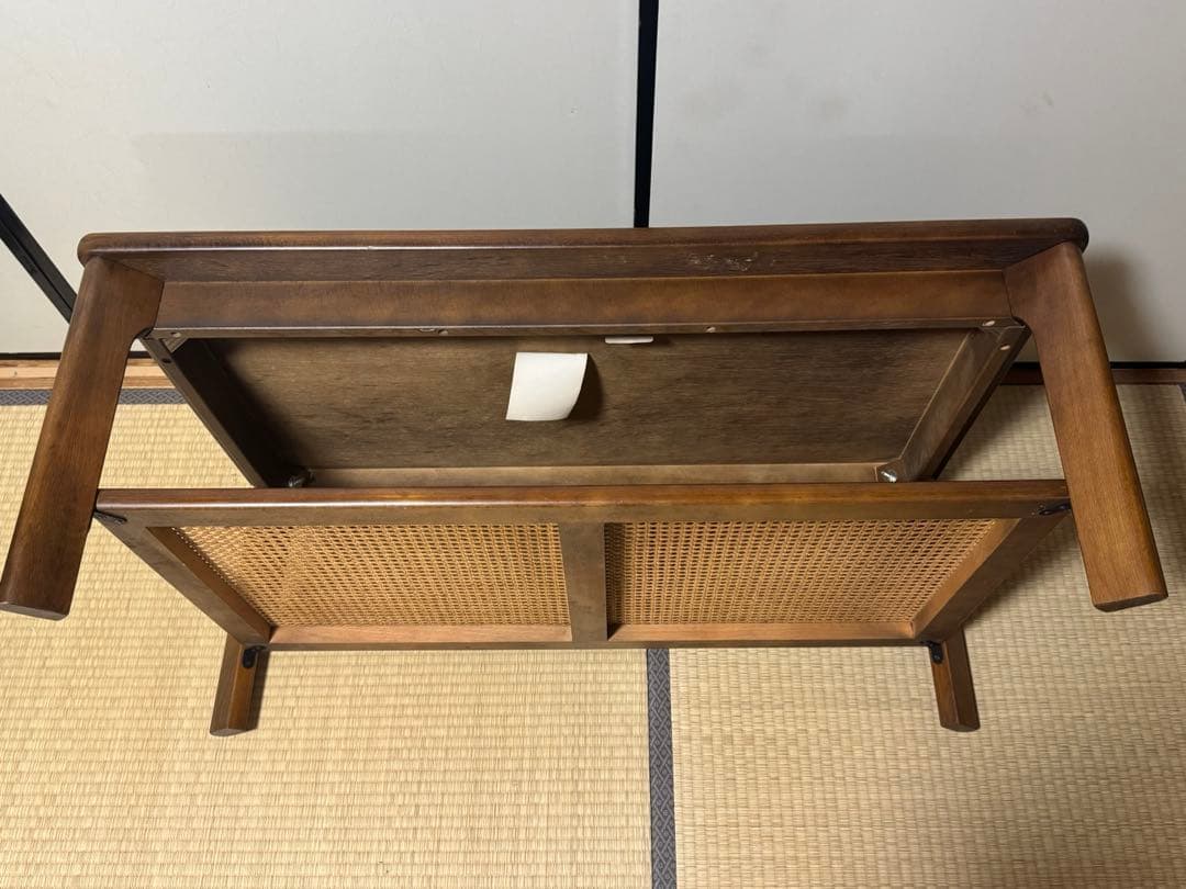 カリモク　リビングセンター・ローテーブル 籐　ラタン　karimoku