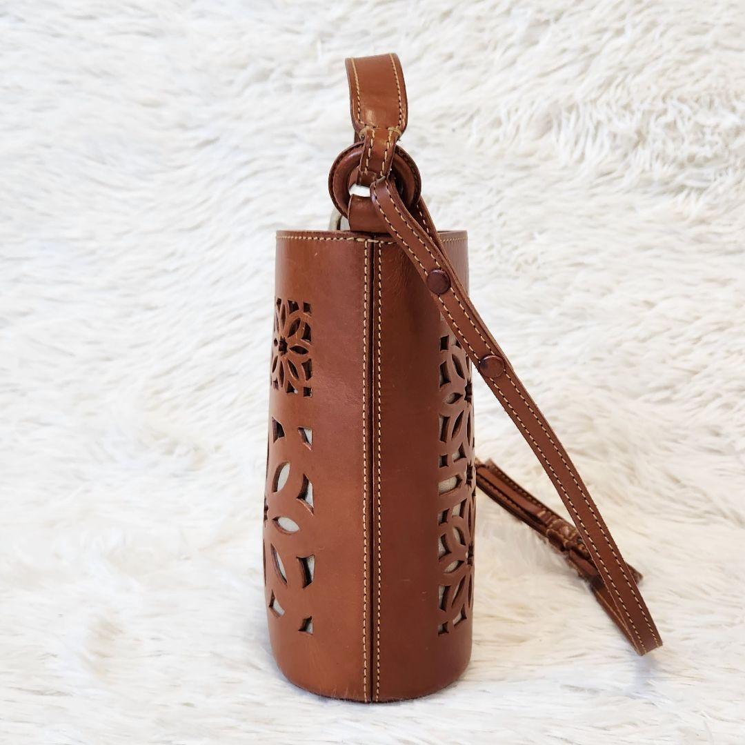 《美品》genten ゲンテン マルチカットワーク ショルダーバッグ 2way