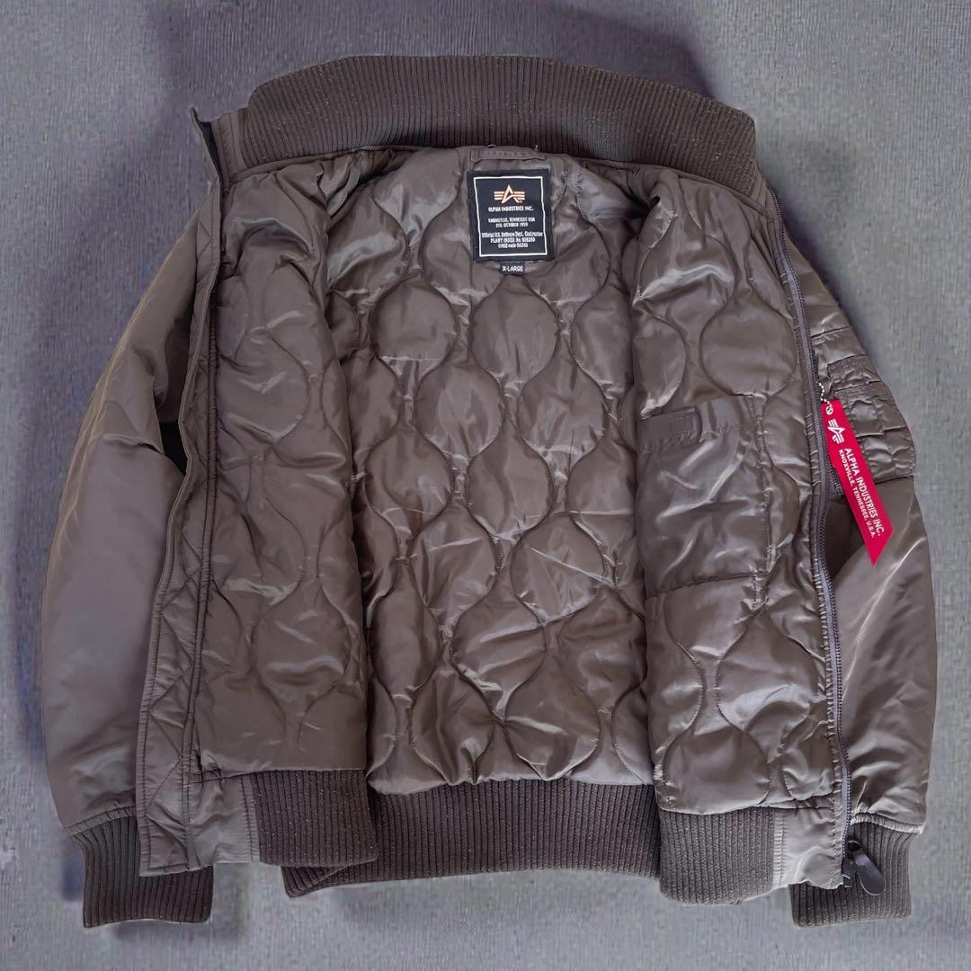 ALPHA INDUSTRIES フーデットリブ フライトジャケット MA-1