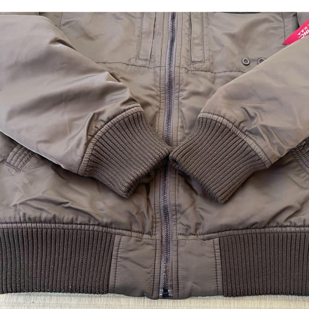 ALPHA INDUSTRIES フーデットリブ フライトジャケット MA-1