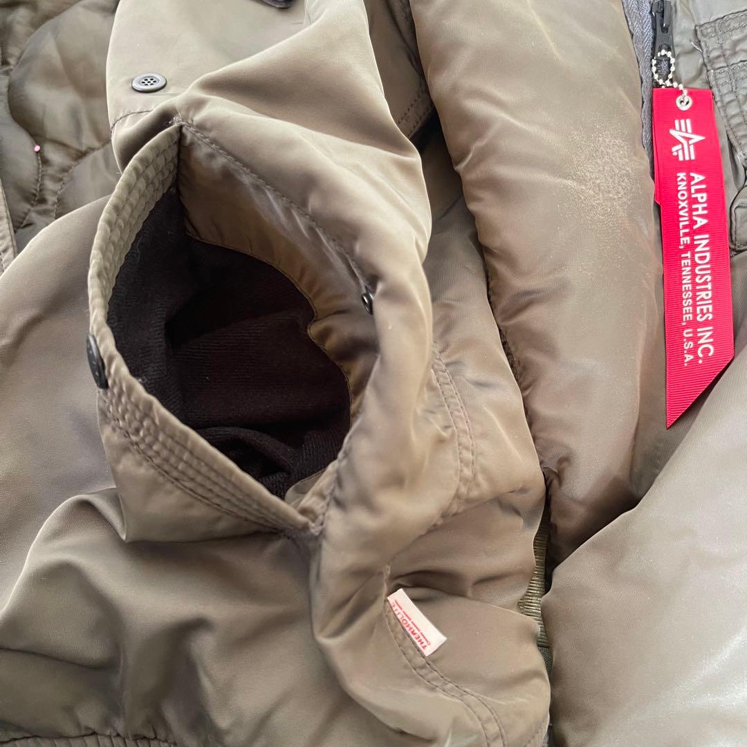 ALPHA INDUSTRIES フーデットリブ フライトジャケット MA-1