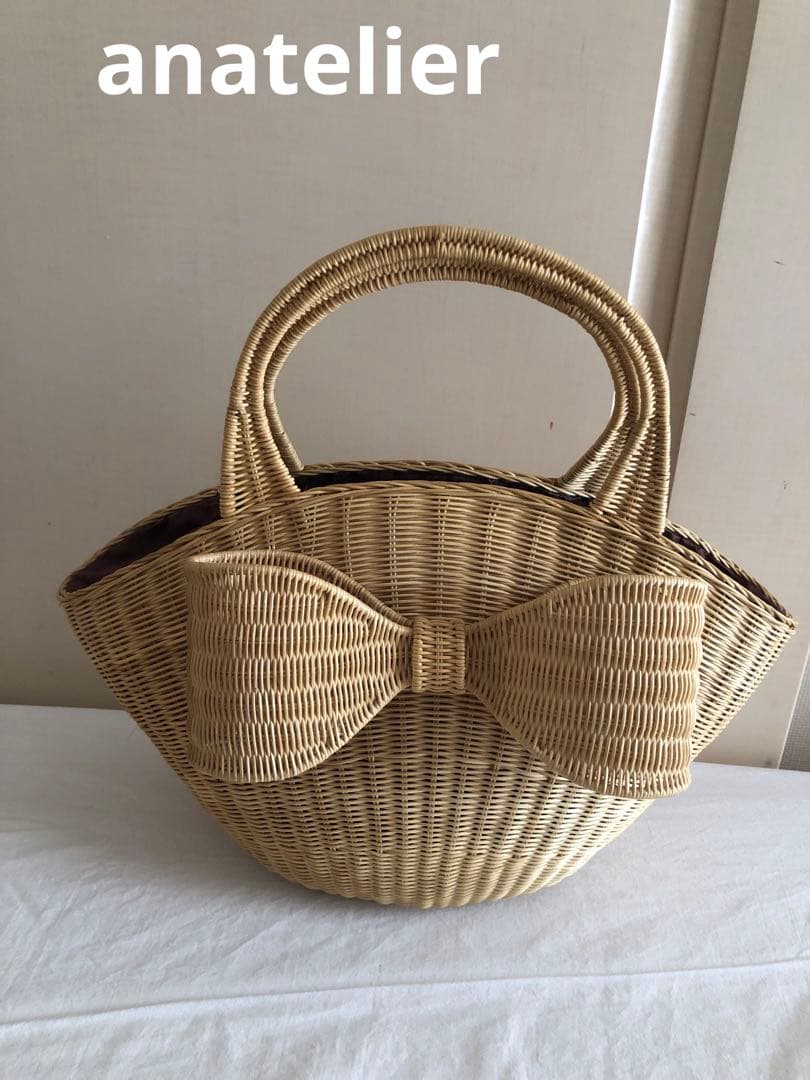 anatelier アナトリエ　リボン　かごバッグ
