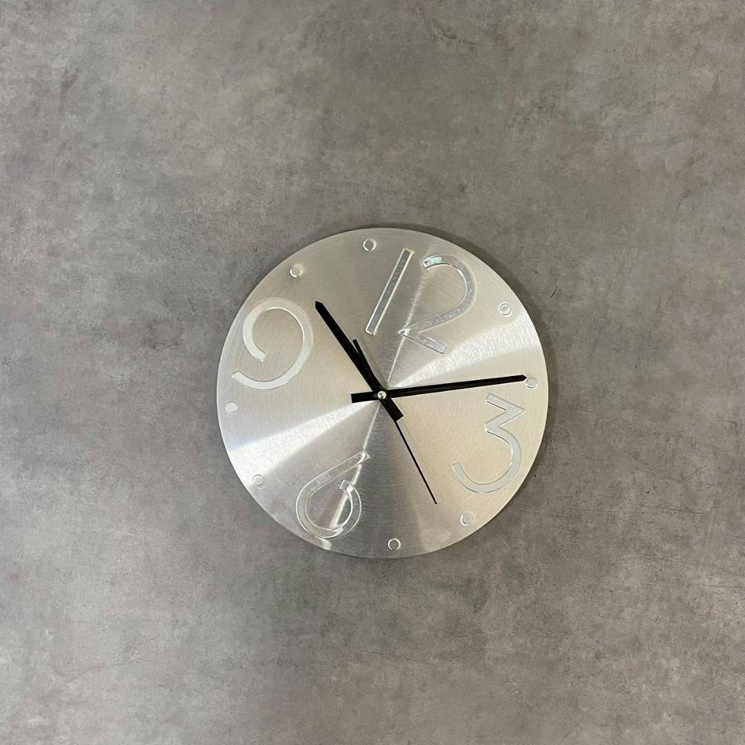 80's ウォールクロック アルミ製 壁掛け時計 ヴィンテージ ビンテージ
