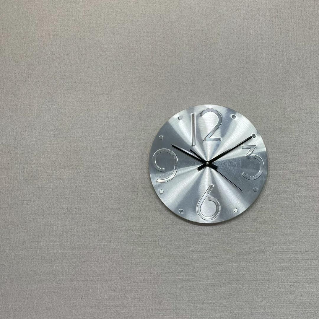 80's ウォールクロック アルミ製 壁掛け時計 ヴィンテージ ビンテージ
