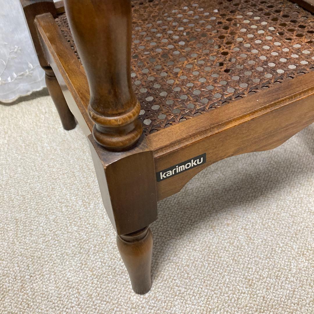 カリモク　サイドテーブル　花台　電話台