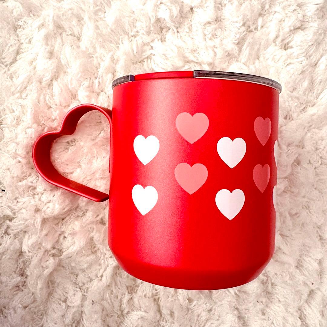 スタバ　バレンタイン　グリッター　タンブラー　ハート