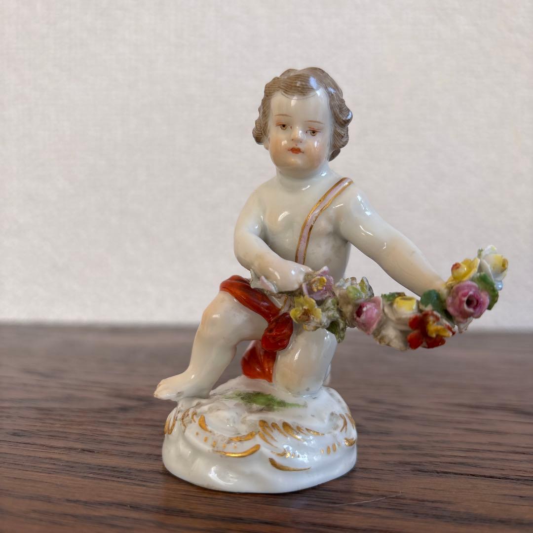 マイセン　エンゼル　置物　フィギュリン　人形　アンティーク　陶磁器