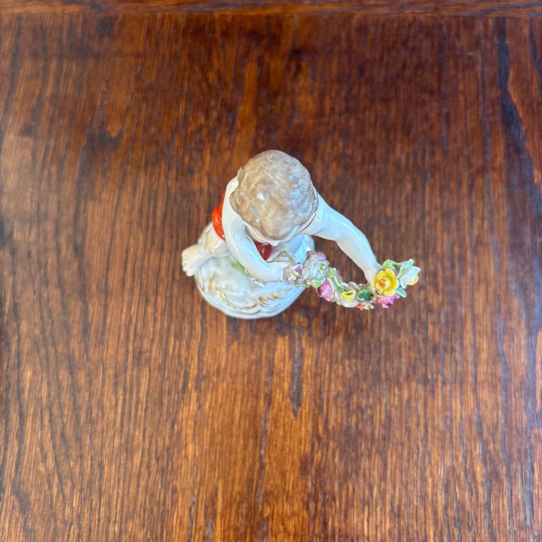 マイセン　エンゼル　置物　フィギュリン　人形　アンティーク　陶磁器