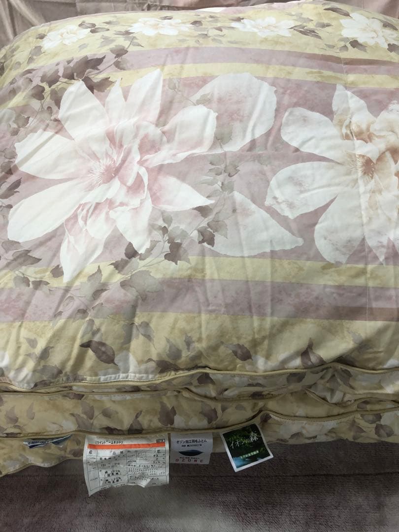 美品　高級羽毛布団シングル