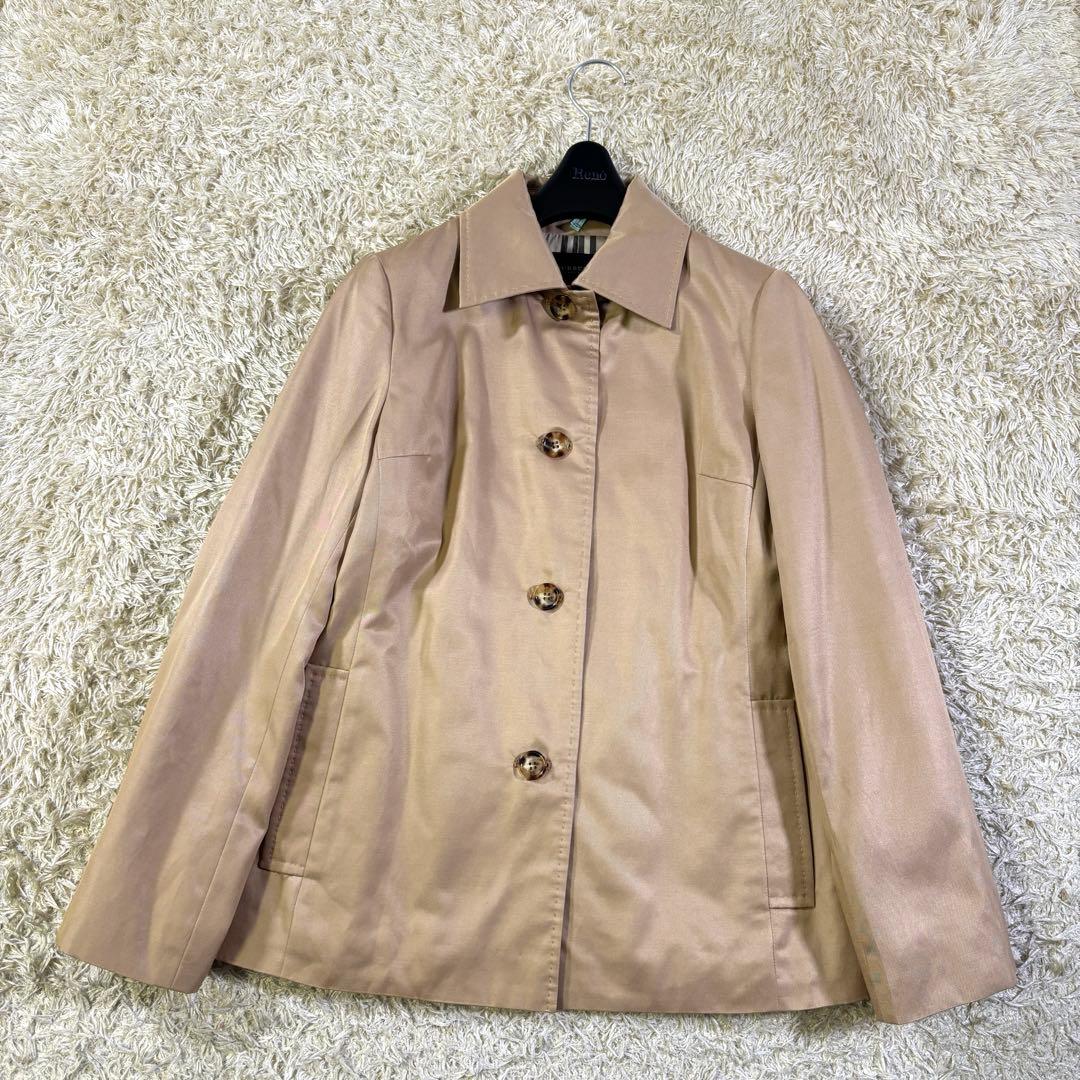 美品　バーバリーロンドン　ノバチェック　シルク　コットン　ジャケット　38