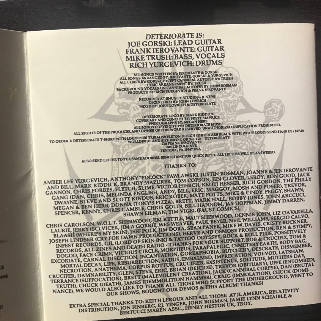 洋楽 Deteriorate/ rotting in hell