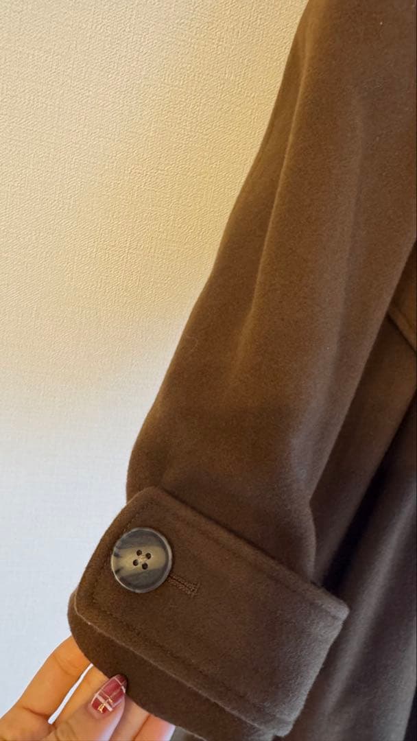 【美品】eimy istoire♡ベルテッドウールトレンチコート ブラウン【S】