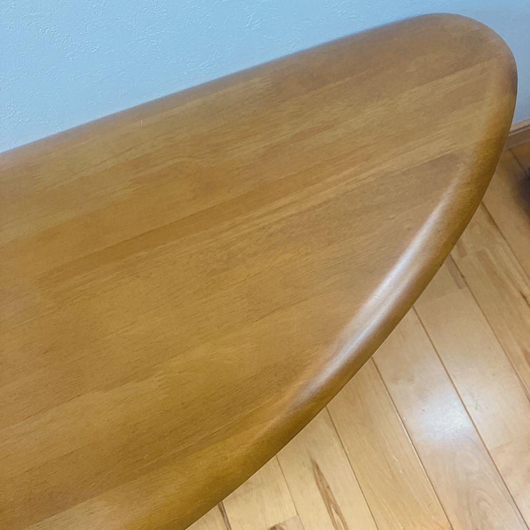 karimoku カリモク　変形　テーブル　半円　ローテーブル　3本脚