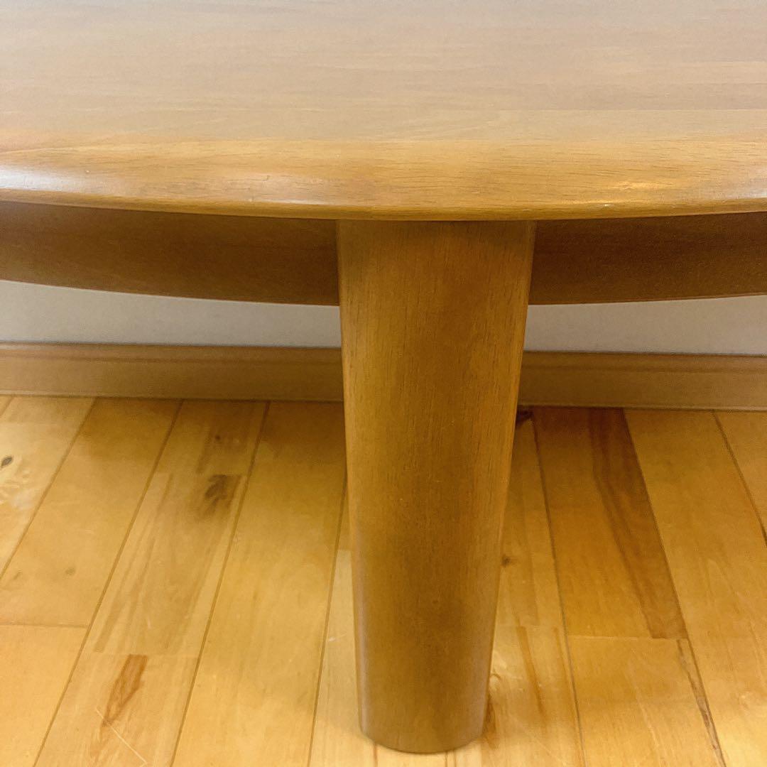 karimoku カリモク　変形　テーブル　半円　ローテーブル　3本脚