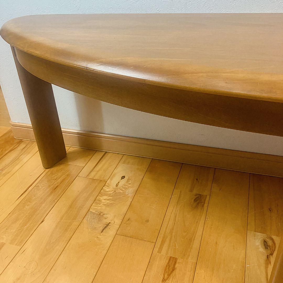 karimoku カリモク　変形　テーブル　半円　ローテーブル　3本脚