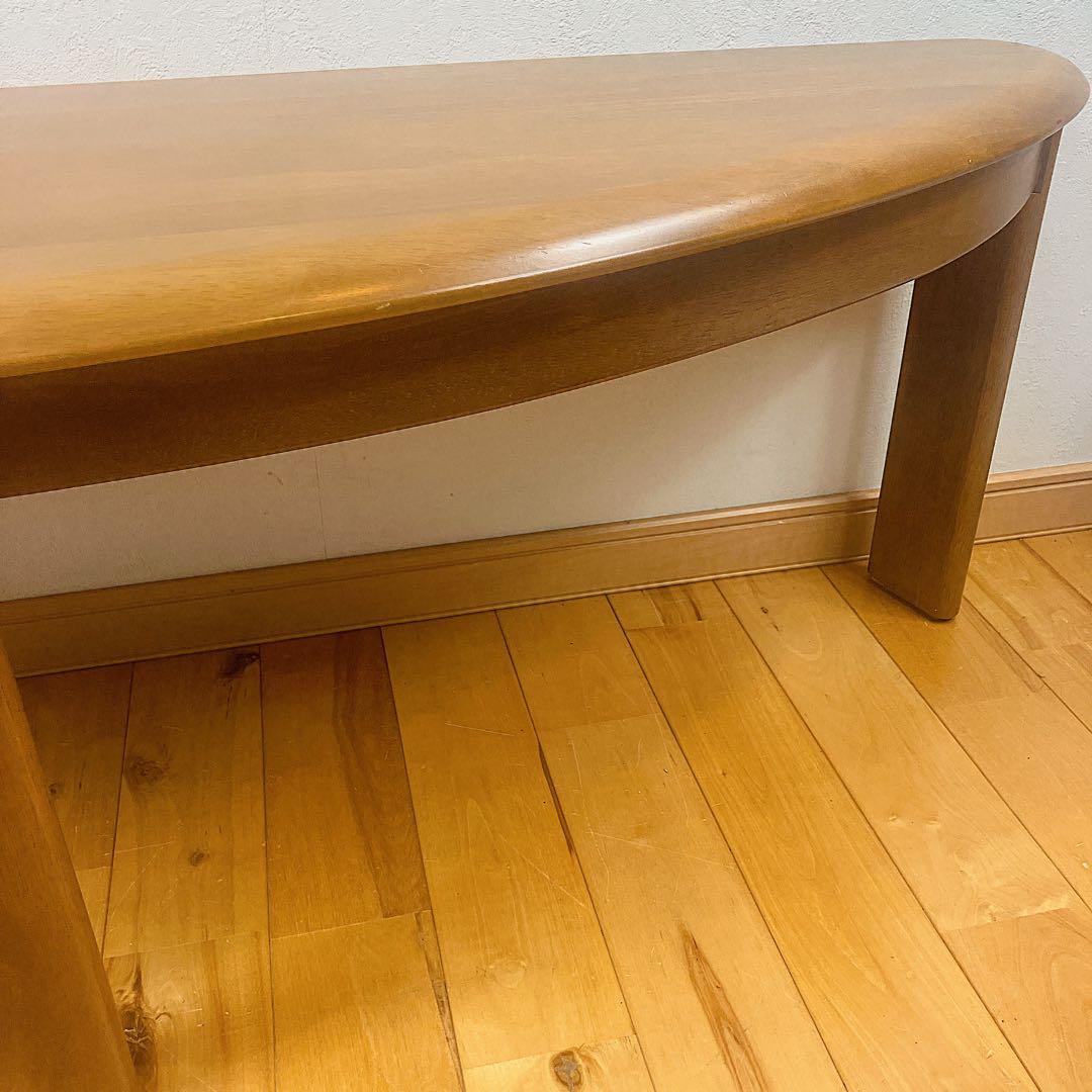 karimoku カリモク　変形　テーブル　半円　ローテーブル　3本脚