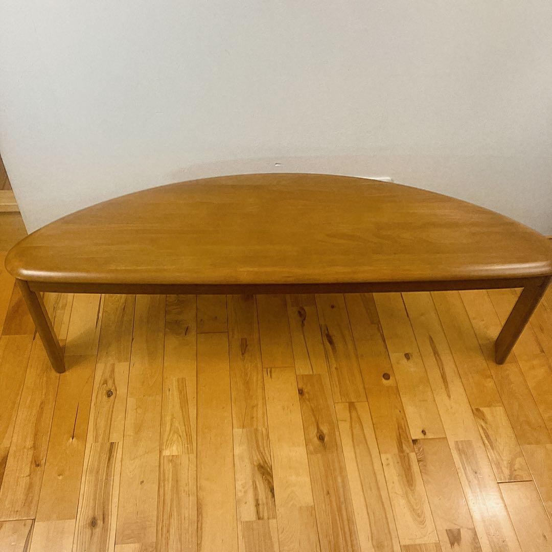 karimoku カリモク　変形　テーブル　半円　ローテーブル　3本脚