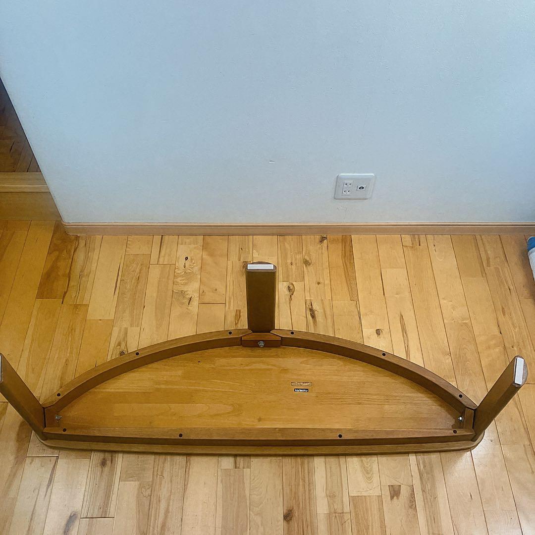 karimoku カリモク　変形　テーブル　半円　ローテーブル　3本脚