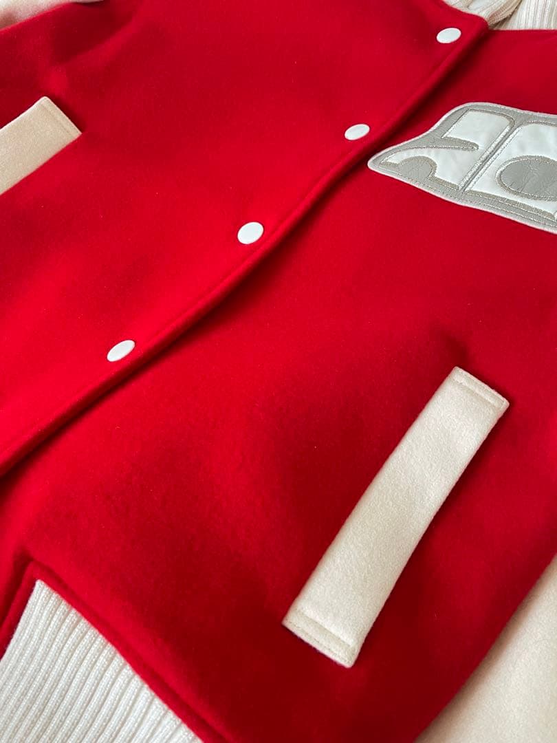 希少　クレージュ　courrèges スタジャン 38size 赤