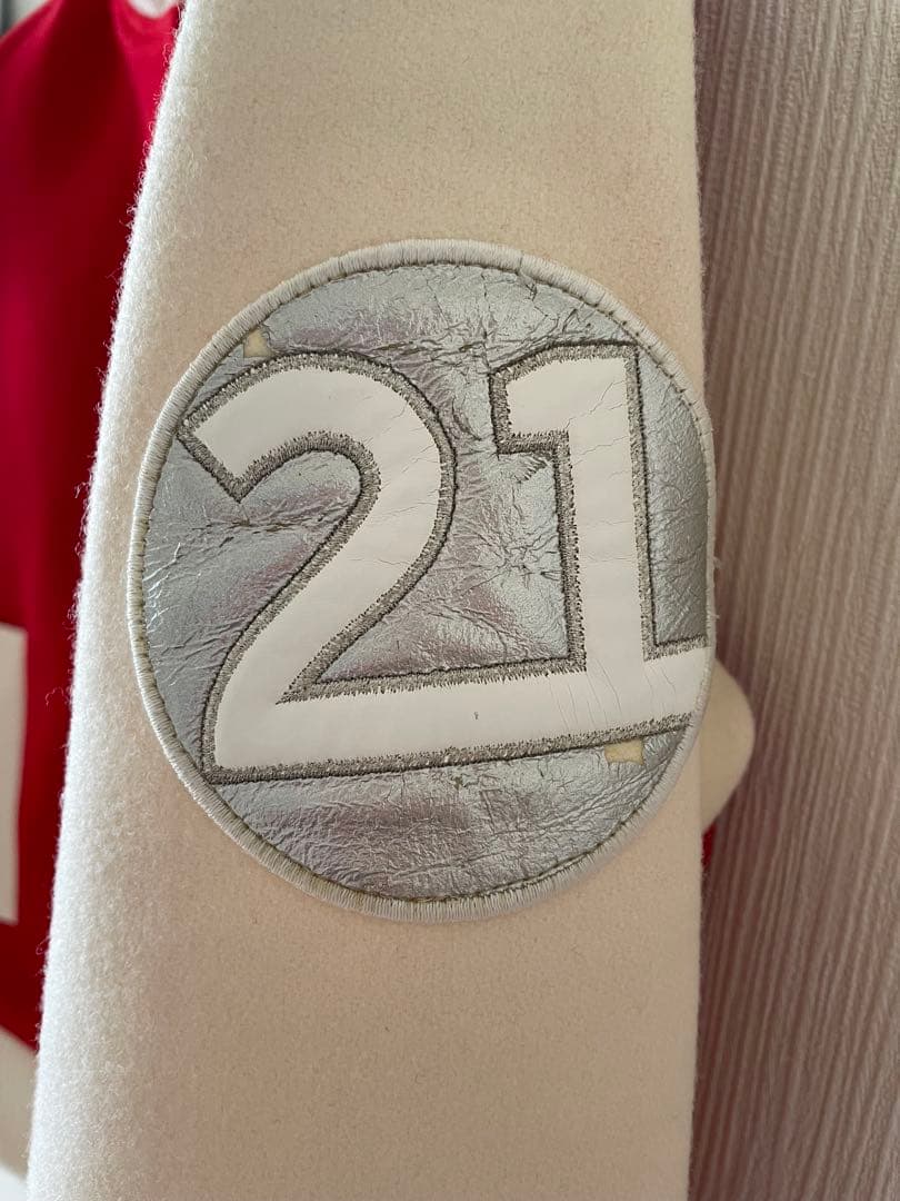 希少　クレージュ　courrèges スタジャン 38size 赤