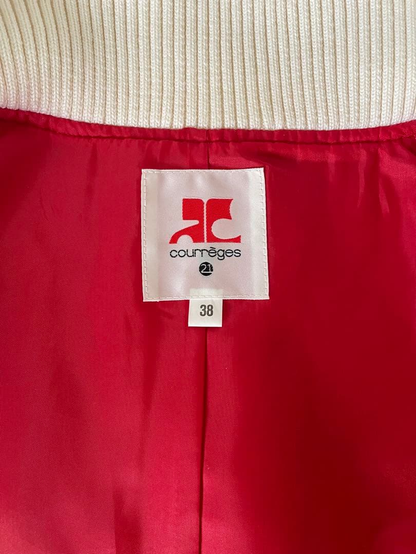 希少　クレージュ　courrèges スタジャン 38size 赤