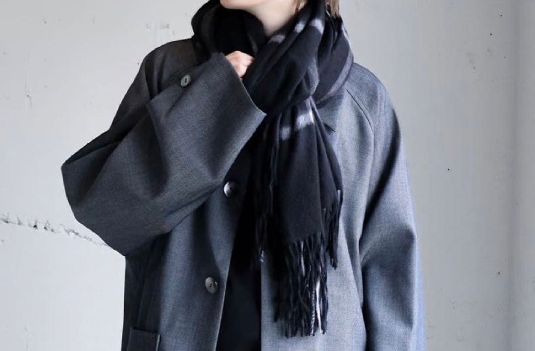 【CTHY】WINDOWPANE CHECK CASHMERE STOLE