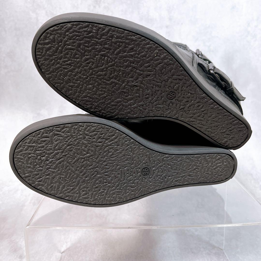 美品【ash アッシュ】レザースニーカー (36) ウェッジソール　インヒール