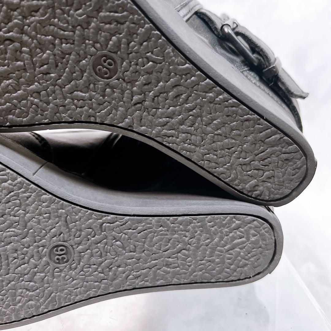 美品【ash アッシュ】レザースニーカー (36) ウェッジソール　インヒール