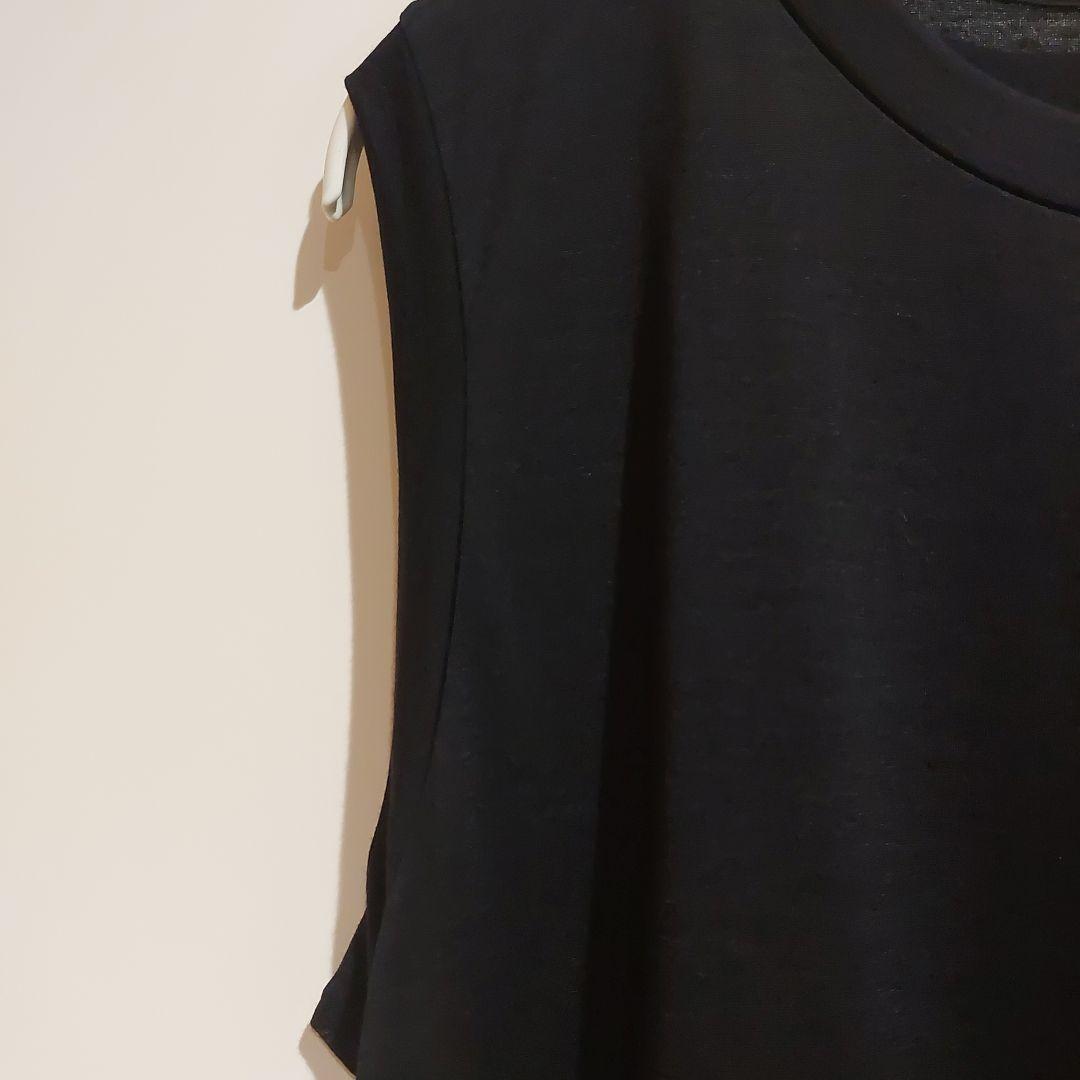 comoli ウール天竺　ノースリーブ　ネイビー　2