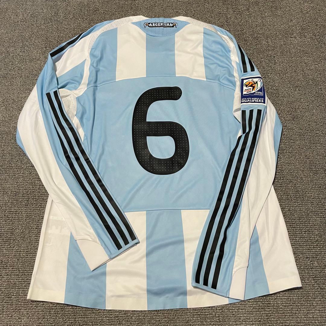 08'アルゼンチン代表ユニフォーム ホーム長袖 #6エインセW杯南米予選支給品