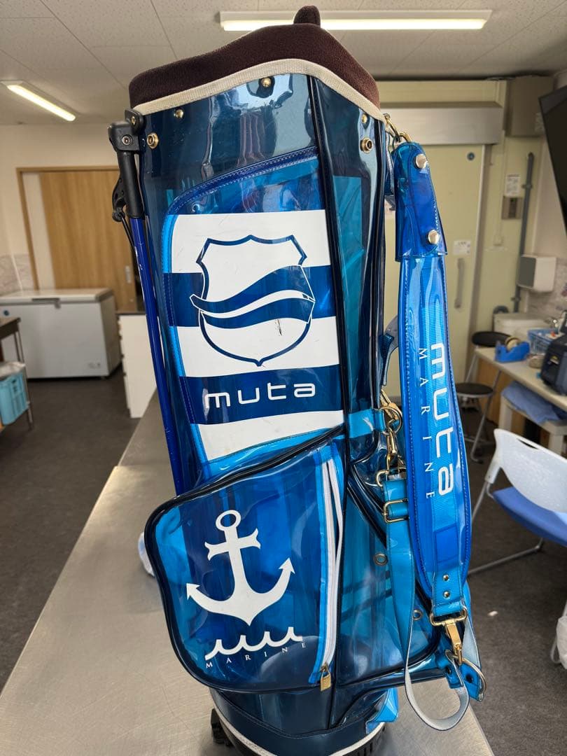 213vege MARINE ゴルフバッグ 青 ヘッドカバー付き