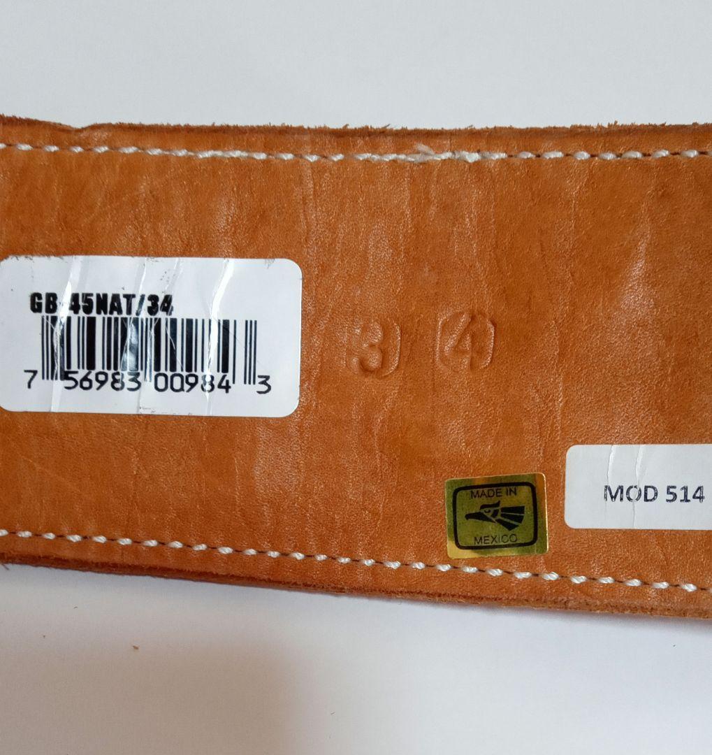 カービングレザーガンベルト ナチュラル　34