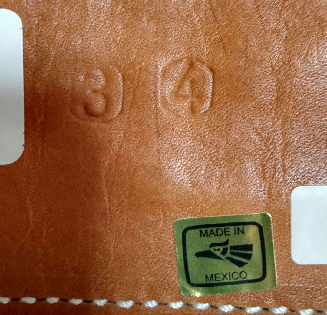 カービングレザーガンベルト ナチュラル　34