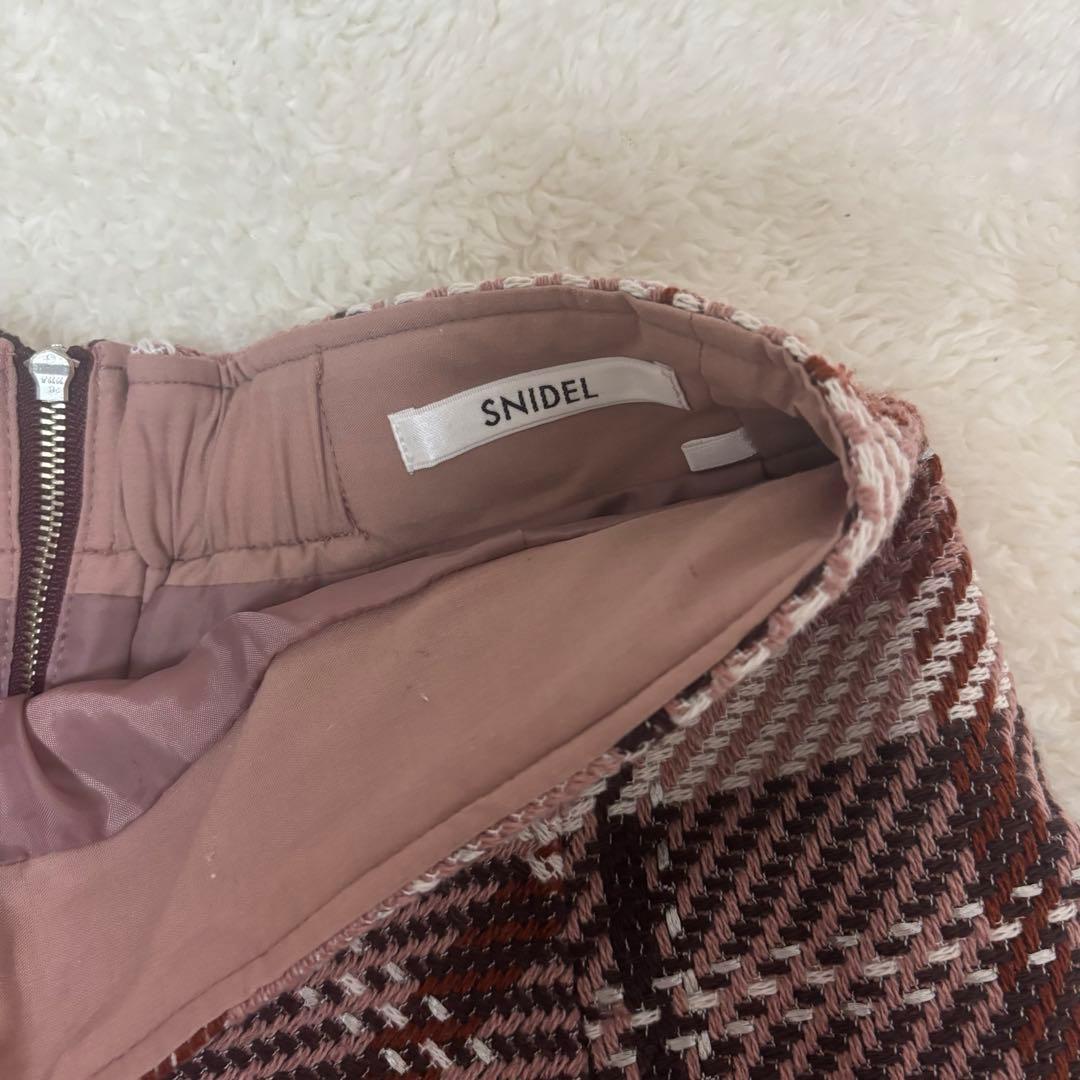 【riri】SNIDEL ロービングチェックミニスカート ピンク