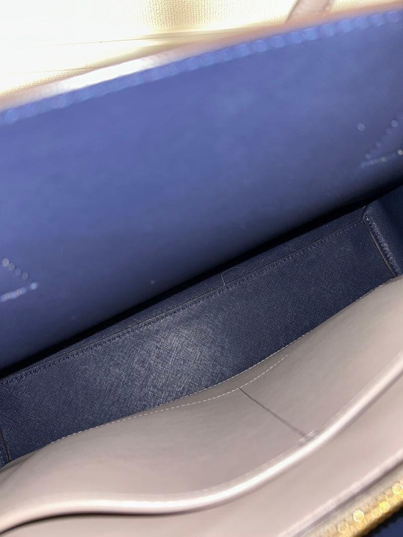 トリーバーチ TORY BURCH ベージュ トートバッグ ネイビー内装