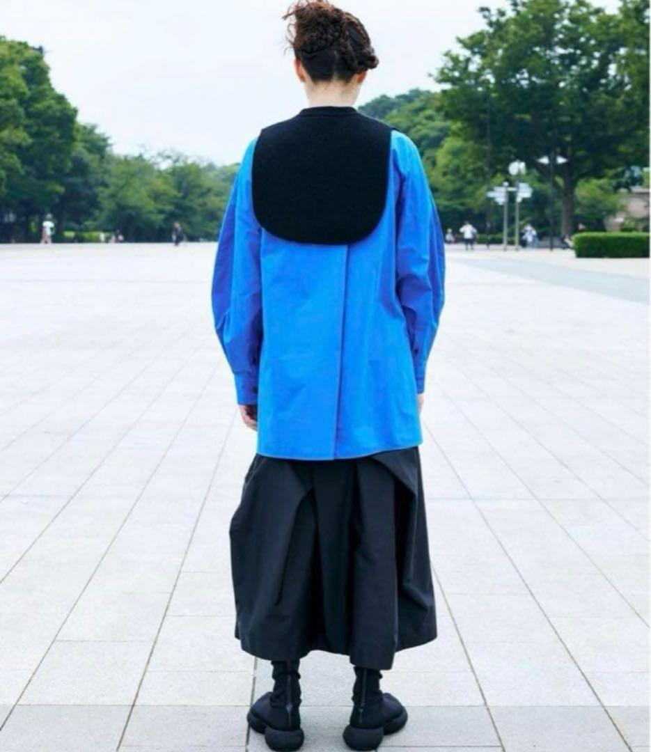 人気 美品 エンフォルド CIRCLE KNIT BIB サークルニットビブ 黒