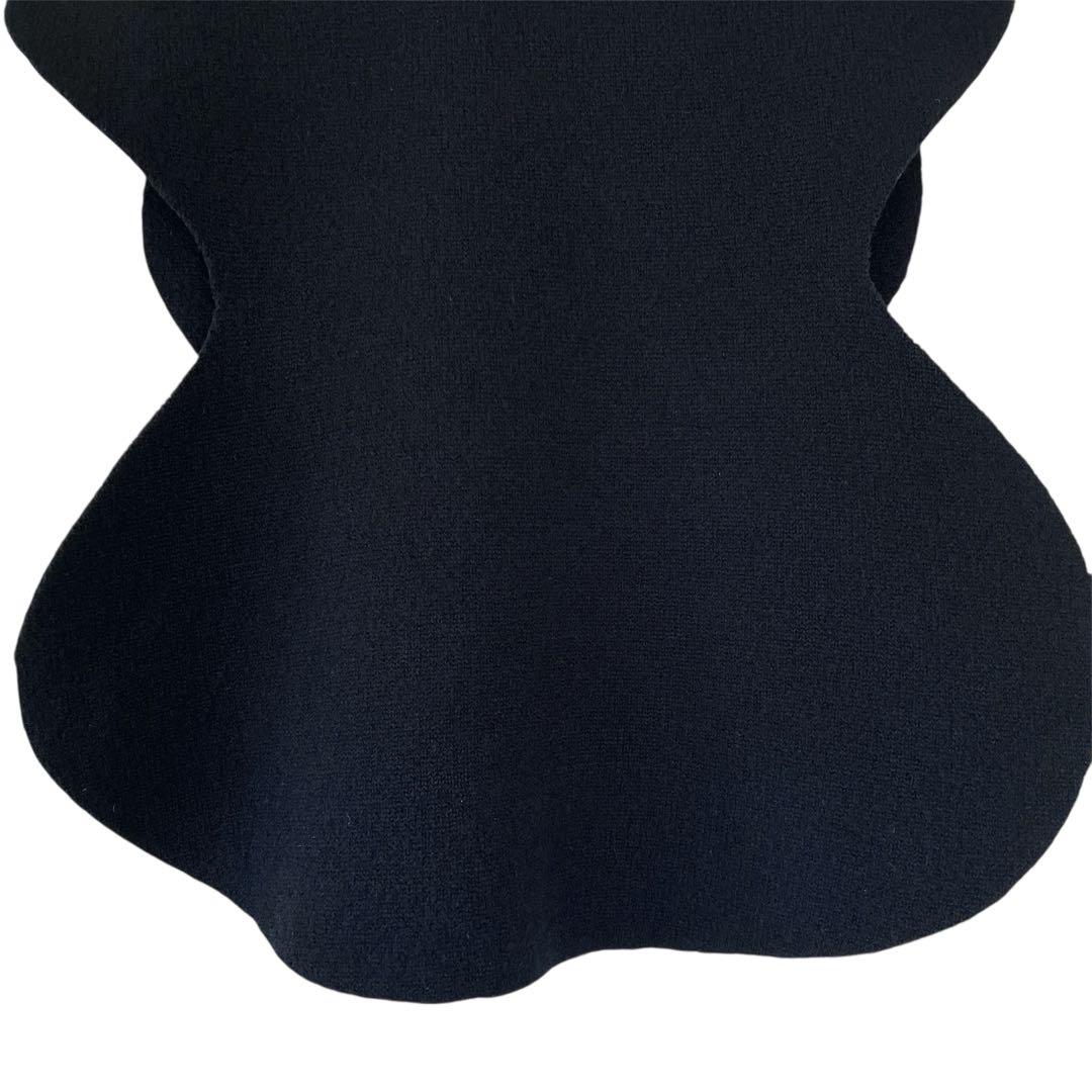 人気 美品 エンフォルド CIRCLE KNIT BIB サークルニットビブ 黒