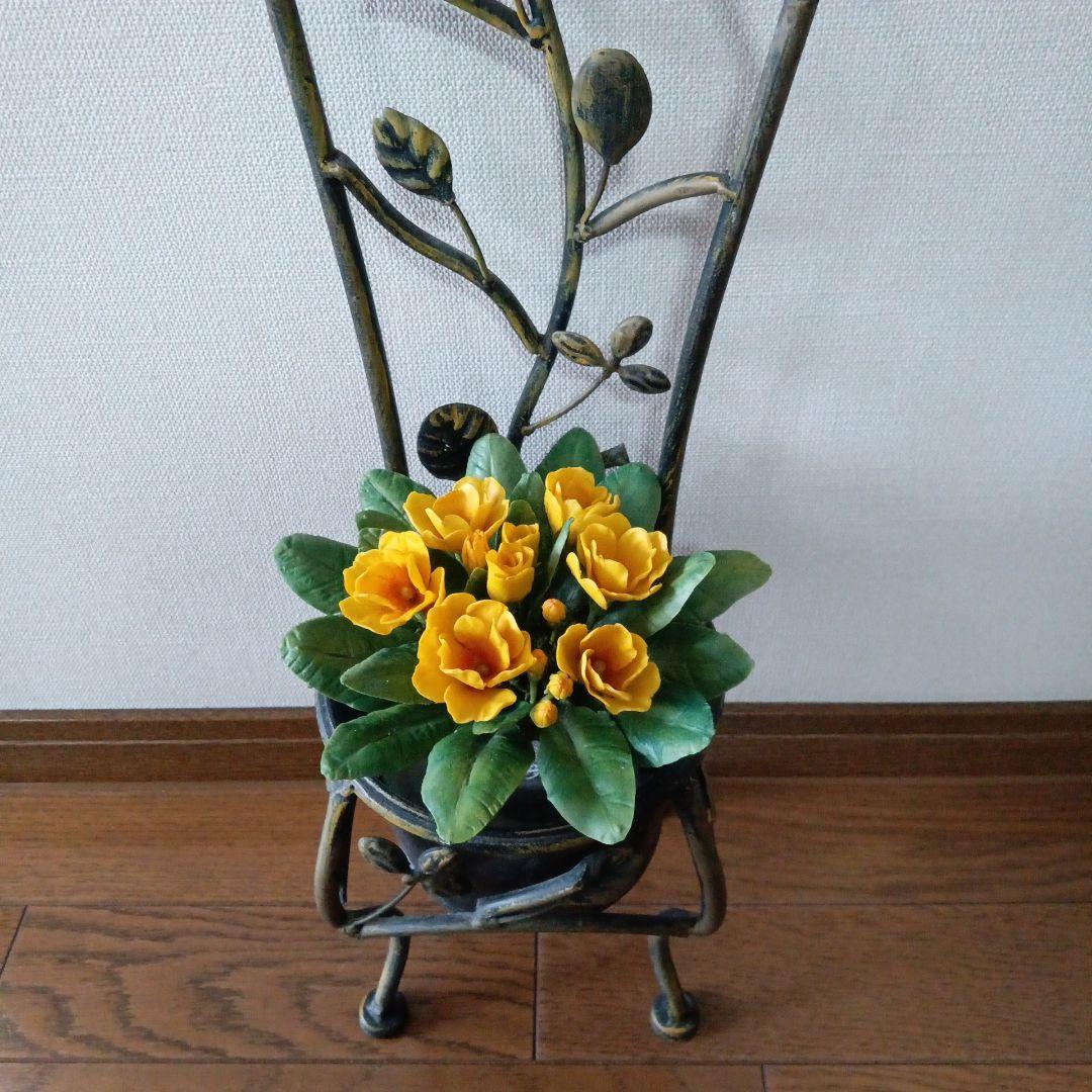 専用 イエローチューリップとイエロープリムラ クレイフラワー