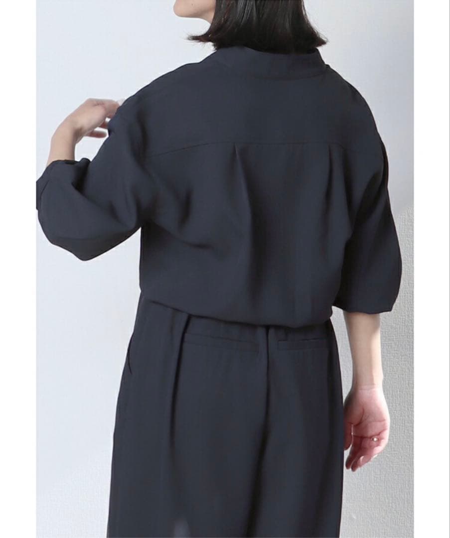 【未使用】meri ミーリー Vネック オールインワン ネイビー